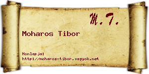 Moharos Tibor névjegykártya